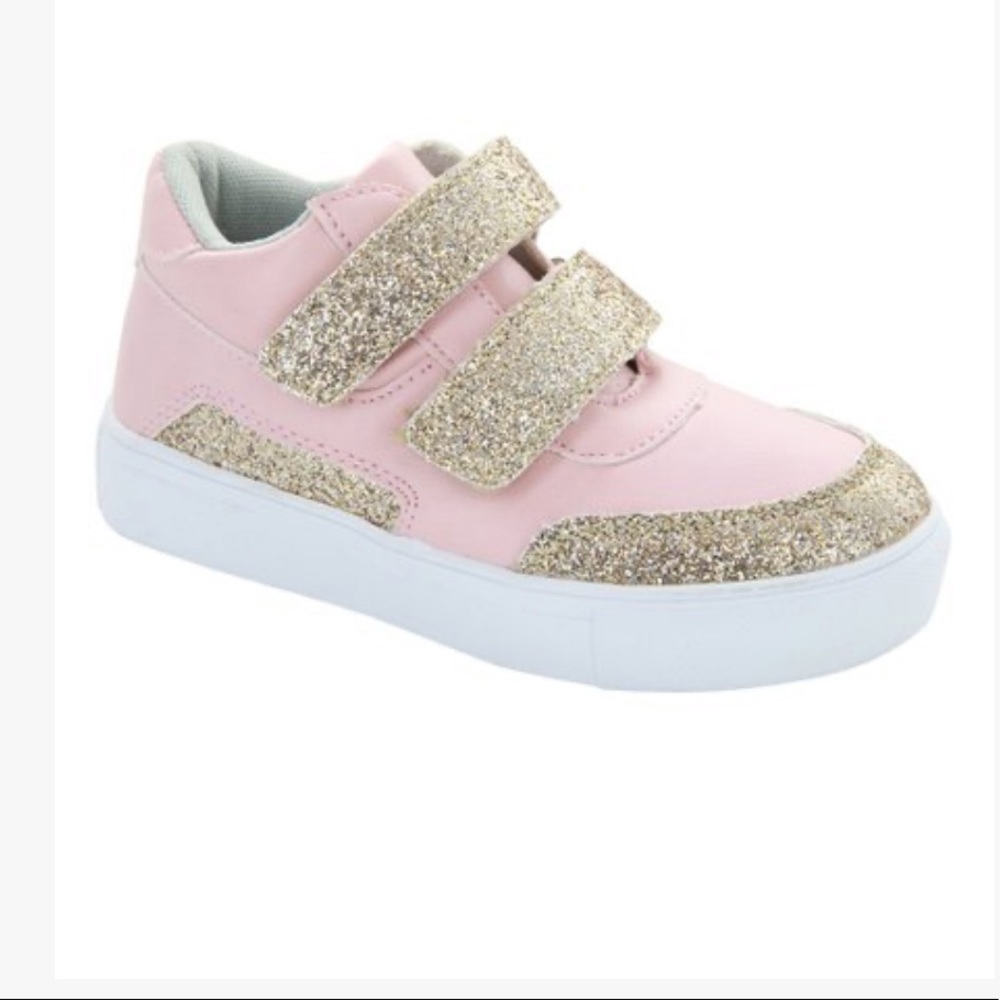HOO Double Velcro High-Top Glitter Sneakers